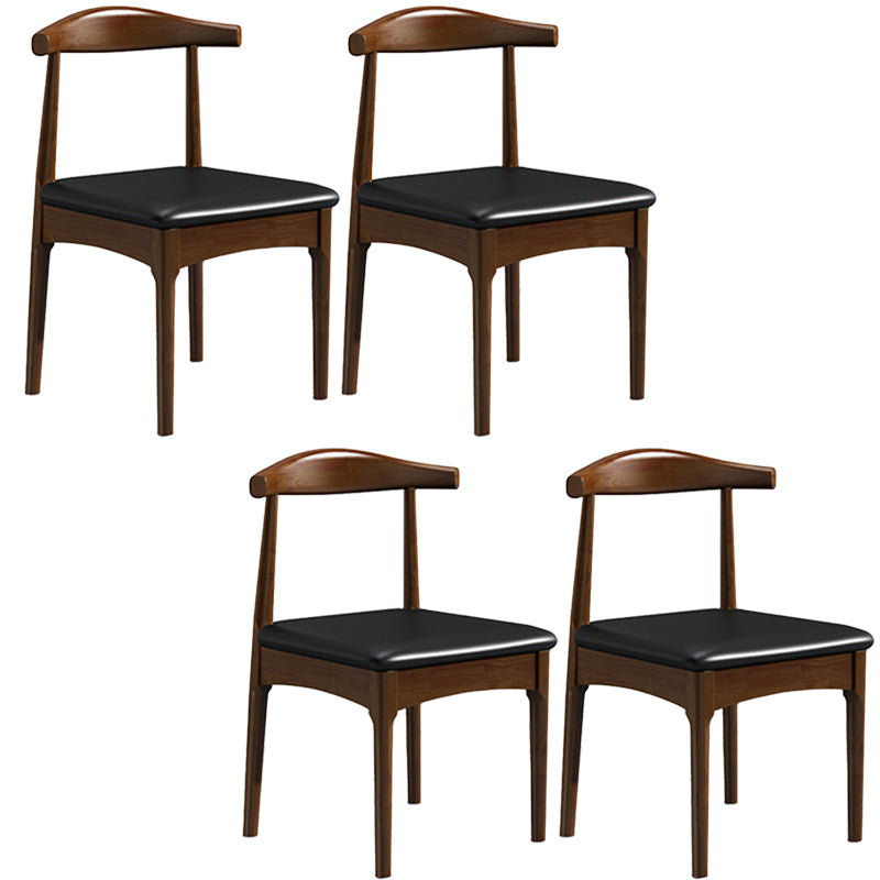 Wood Modern Style Side Chair Open Back Armless Chair for Home Use