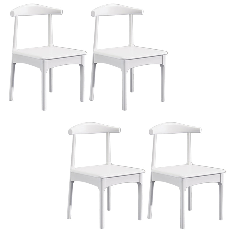 Wood Modern Style Side Chair Open Back Armless Chair for Home Use