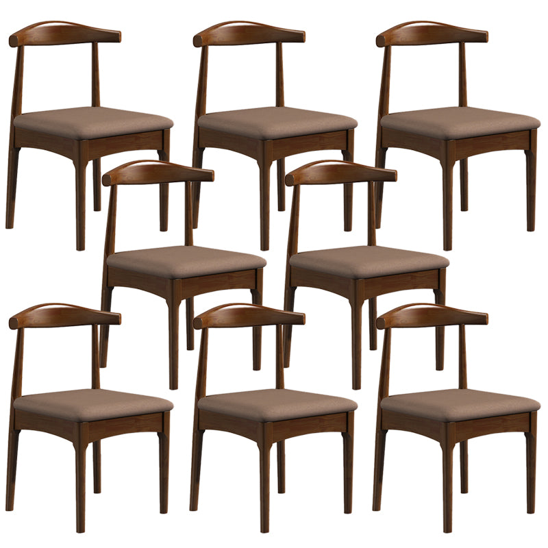Wood Modern Style Side Chair Open Back Armless Chair for Home Use