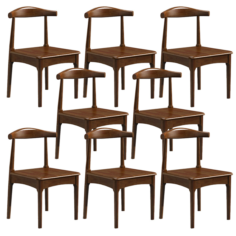 Wood Modern Style Side Chair Open Back Armless Chair for Home Use