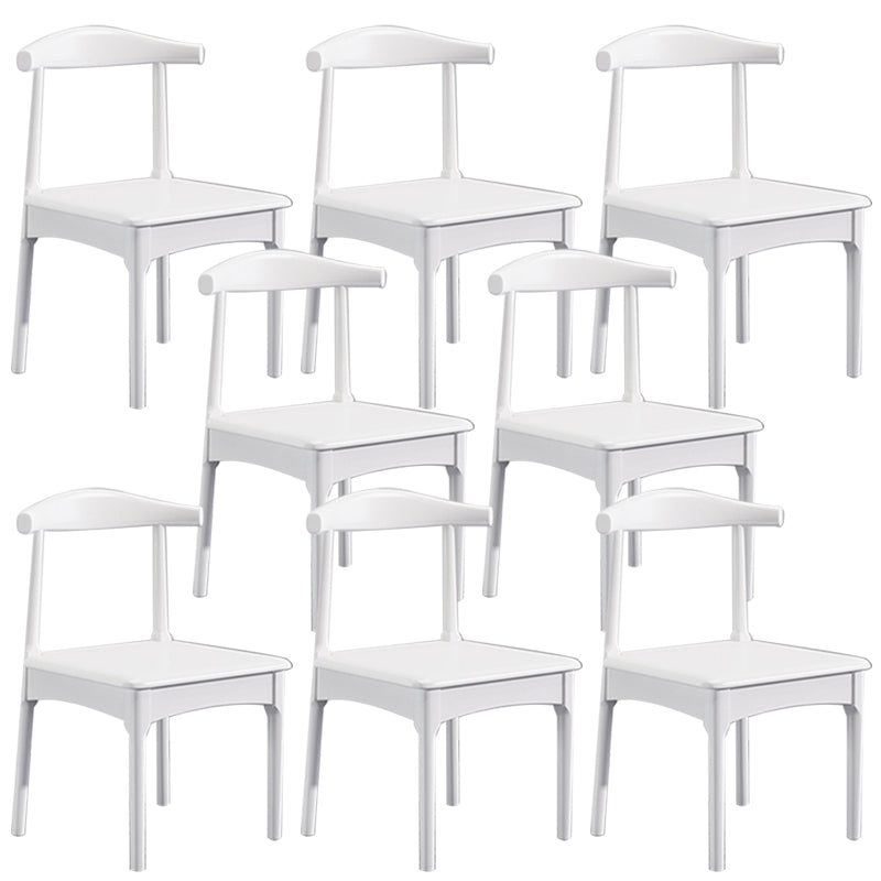 Wood Modern Style Side Chair Open Back Armless Chair for Home Use