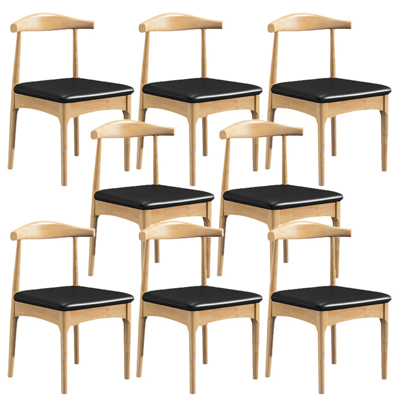 Wood Modern Style Side Chair Open Back Armless Chair for Home Use