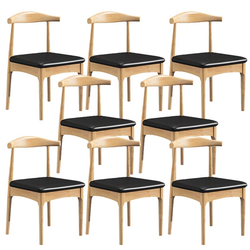 Wood Modern Style Side Chair Open Back Armless Chair for Home Use