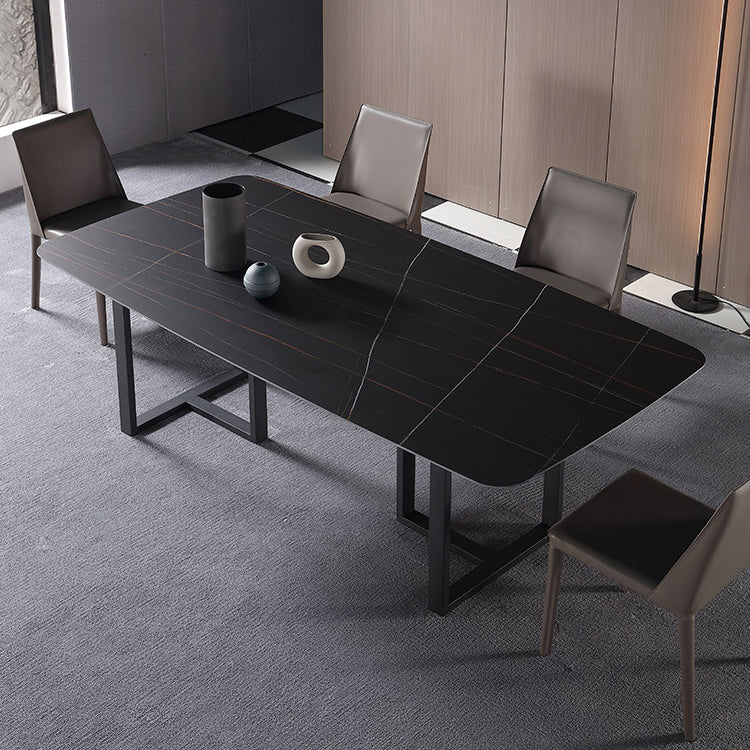 Contemporary Chair Faux Leather Solid Back Dining Room Chair for Indoor