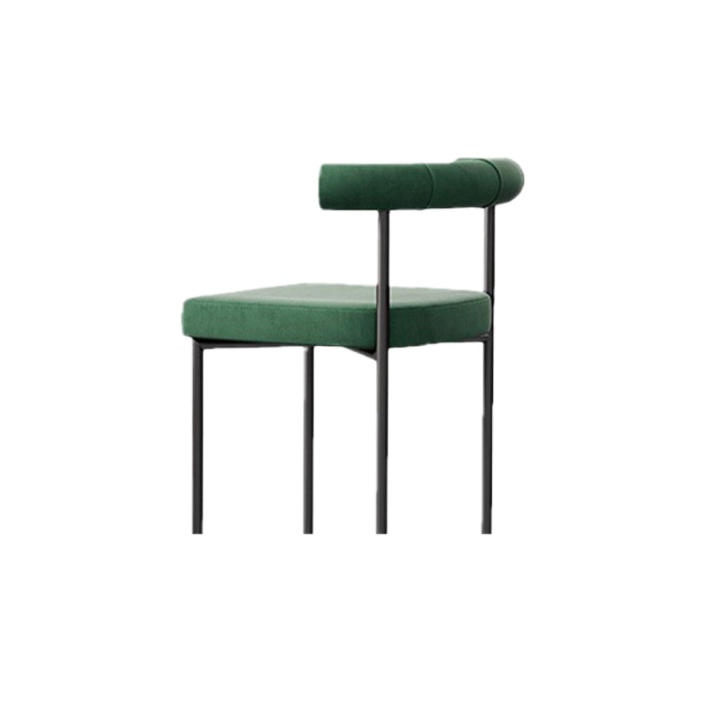 Modern Dining Side Chair Upholstered Armless Dining Chairs with Black Legs