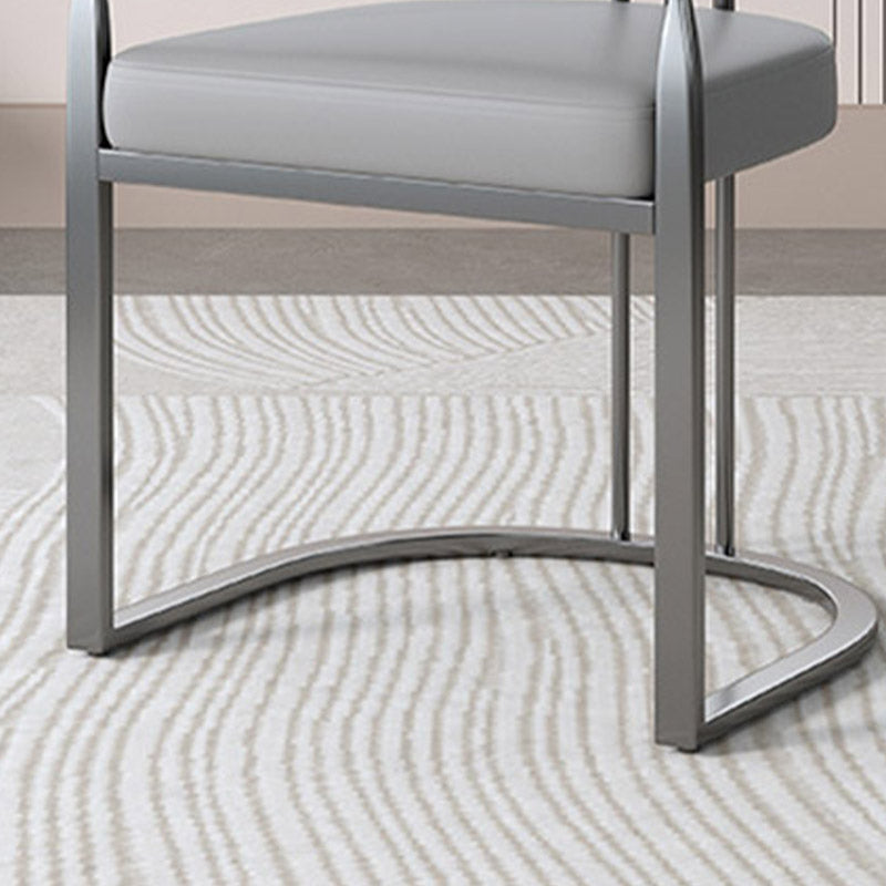 Glam Style Side Chair Metal Slat Back Dining Room Chair for Indoor