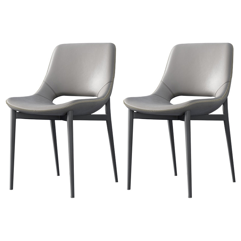 Industrial Side Chair Open Back Metal Dining Room Chair for Home