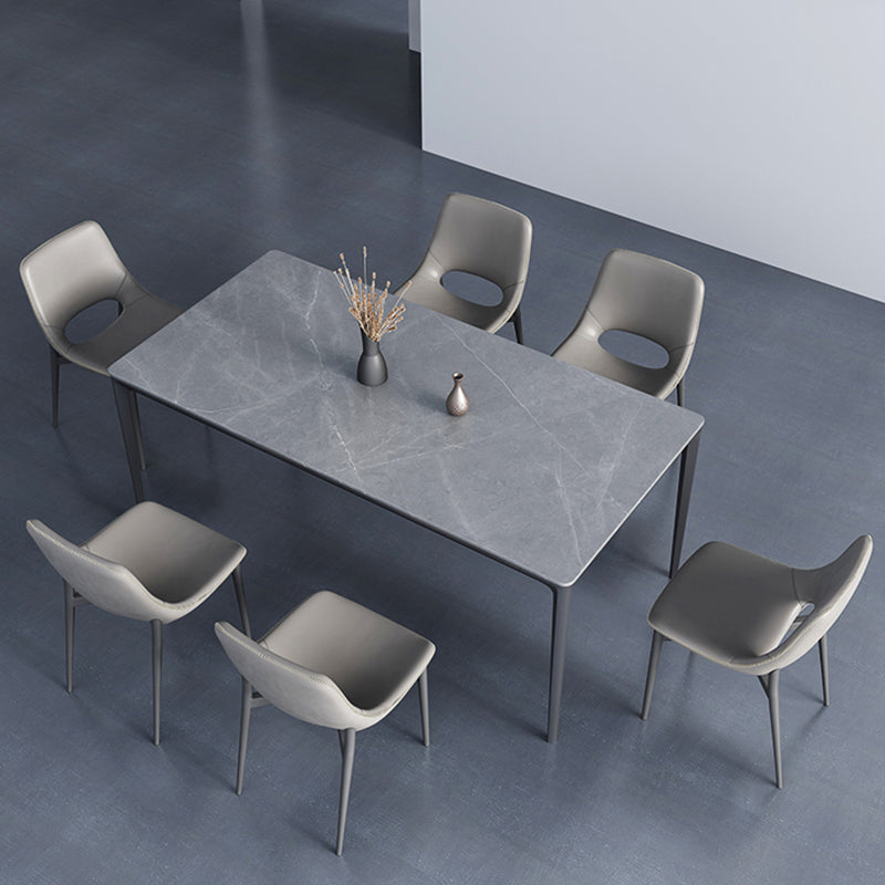 Industrial Side Chair Open Back Metal Dining Room Chair for Home