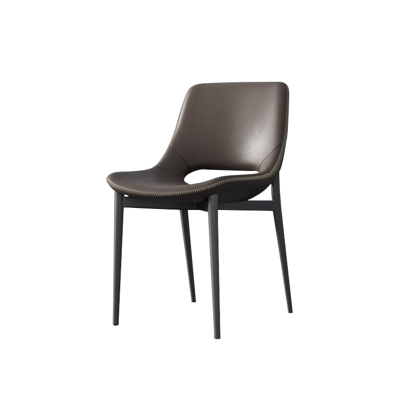 Industrial Side Chair Open Back Metal Dining Room Chair for Home