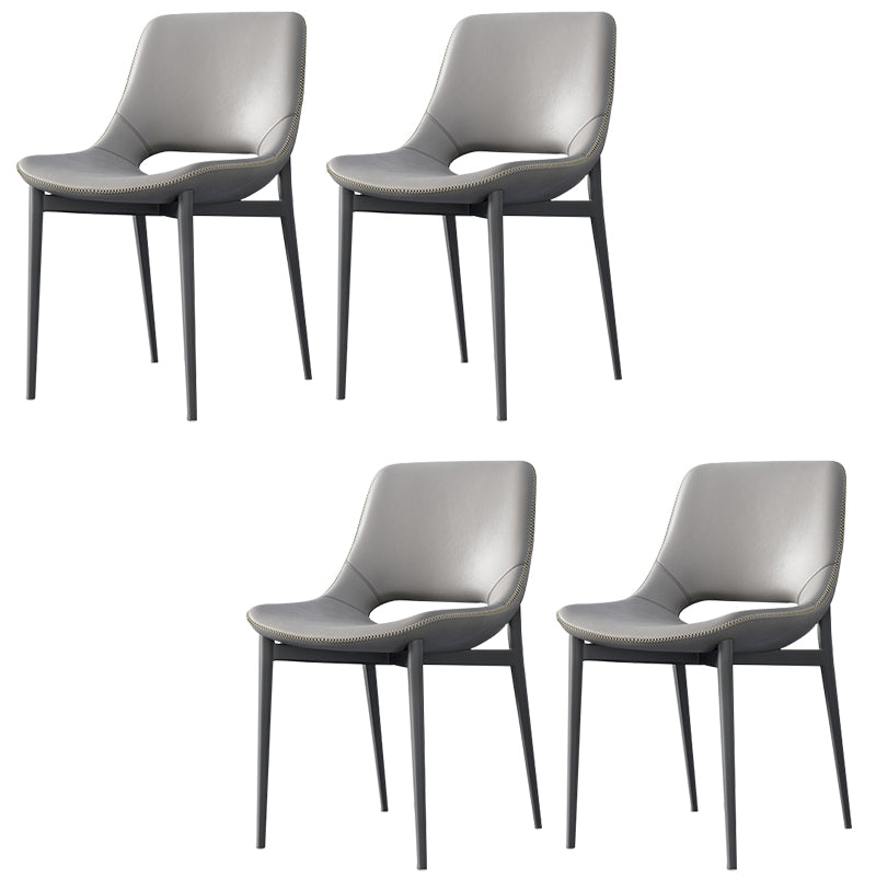 Industrial Side Chair Open Back Metal Dining Room Chair for Home