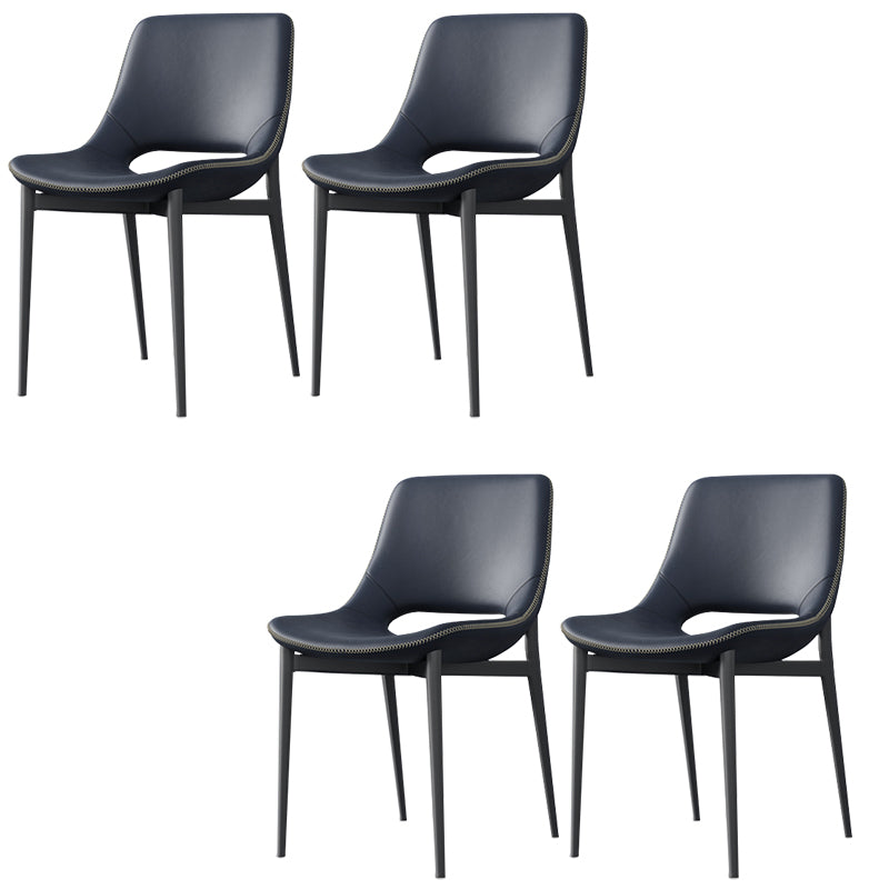 Industrial Side Chair Open Back Metal Dining Room Chair for Home