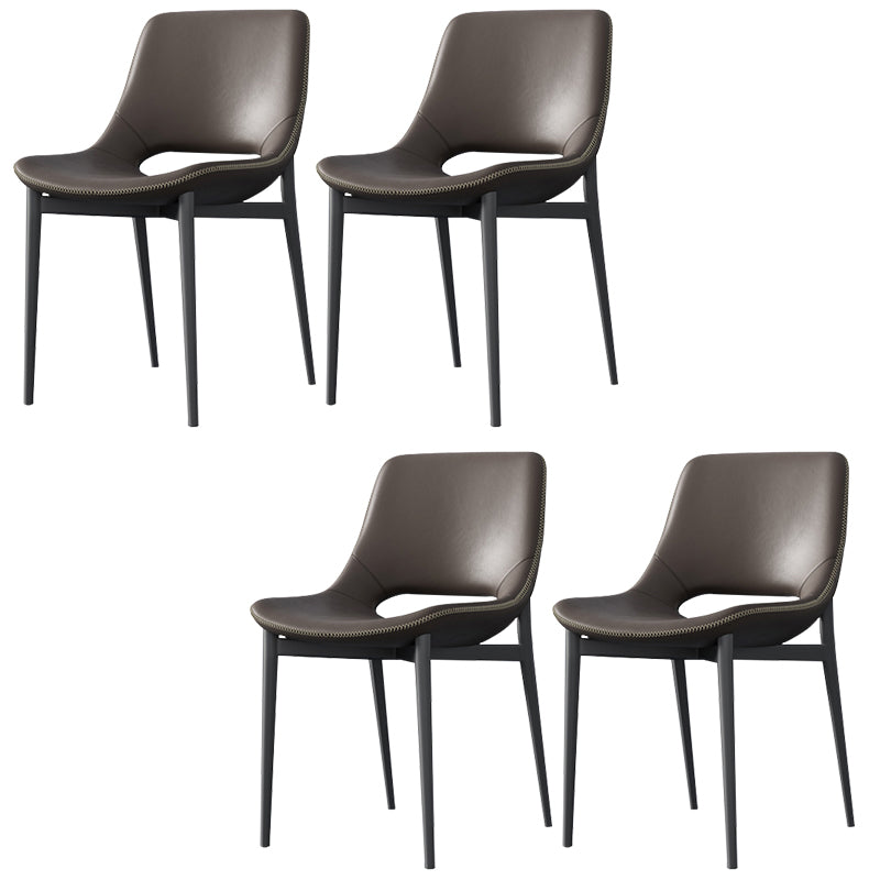 Industrial Side Chair Open Back Metal Dining Room Chair for Home