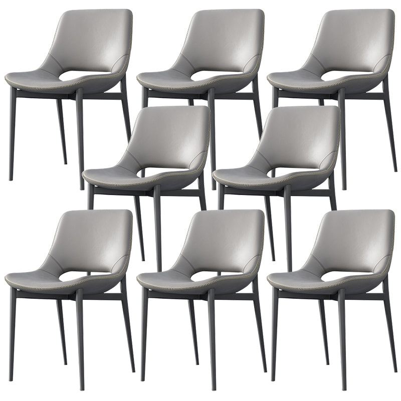 Industrial Side Chair Open Back Metal Dining Room Chair for Home