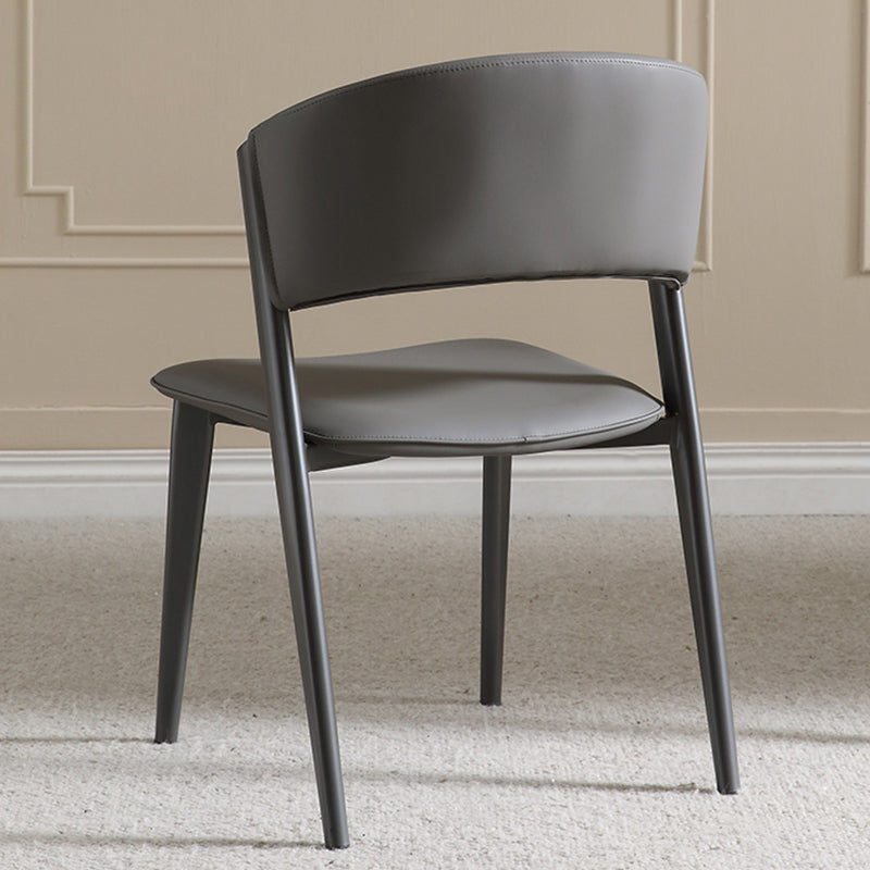 Industrial Side Chair Metal Open Back Dining Room Chair for Dining Room