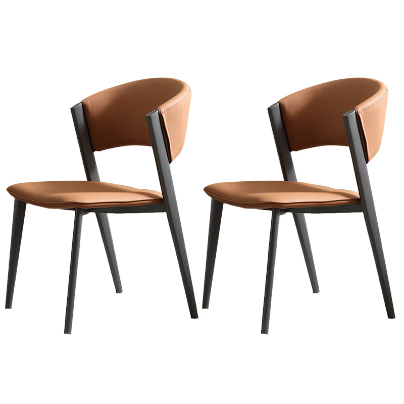 Industrial Side Chair Metal Open Back Dining Room Chair for Dining Room