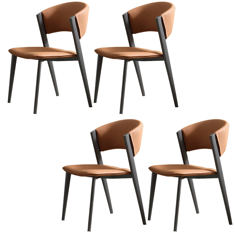 Industrial Side Chair Metal Open Back Dining Room Chair for Dining Room