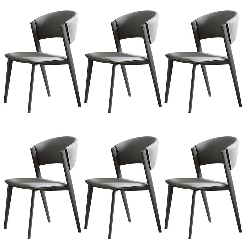 Industrial Side Chair Metal Open Back Dining Room Chair for Dining Room