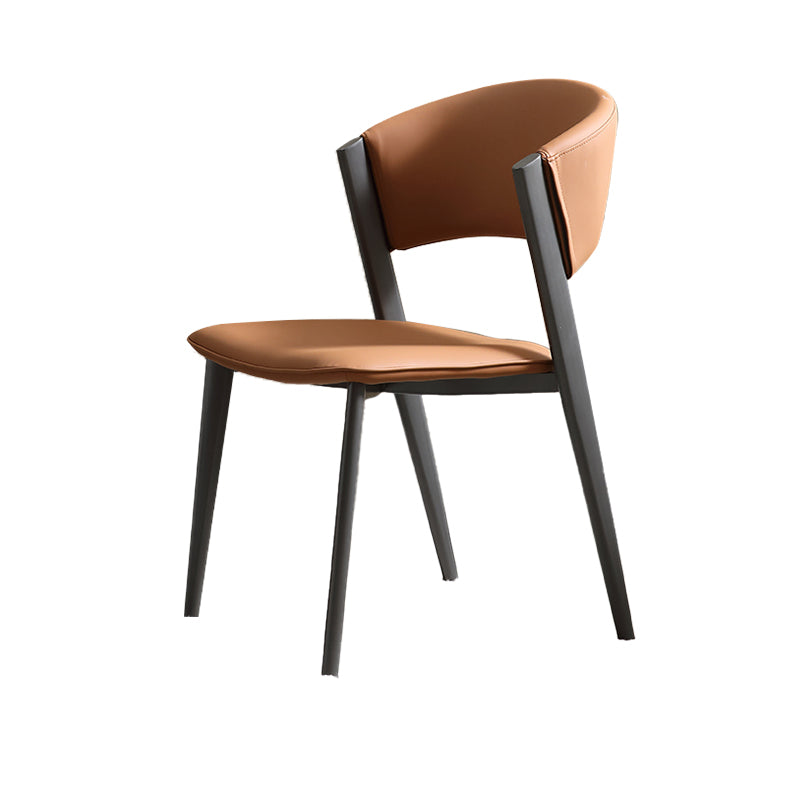 Industrial Side Chair Metal Open Back Dining Room Chair for Dining Room