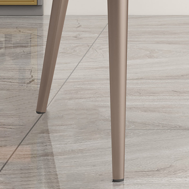 Contemporary Side Chair Faux Leather Solid Back Dining Room Chair for Kitchen