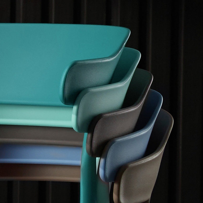 Plastic Modern Dining Chair Open Back Dining Side Chair for Kitchen