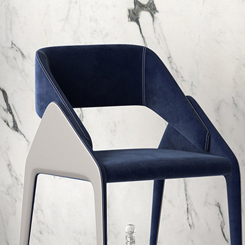 Modern Style Arm Chair Metal Open Back Dining Room Chair for Kitchen