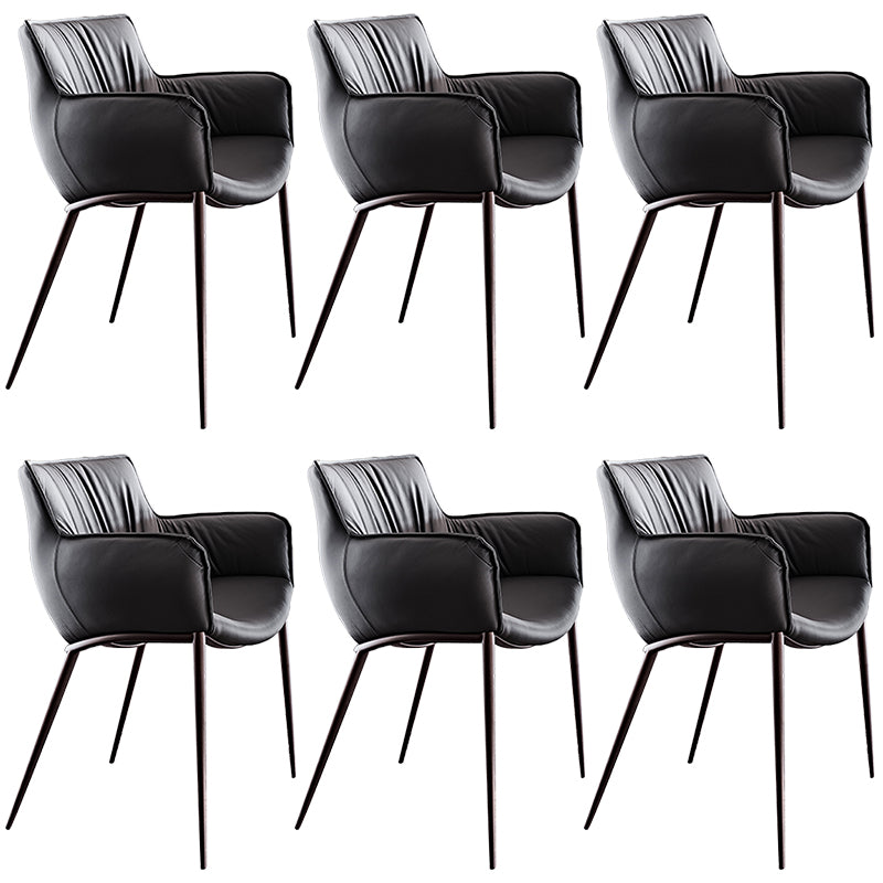 Industrial Arm Chair Metal Solid Back Dining Room Chair for Kitchen