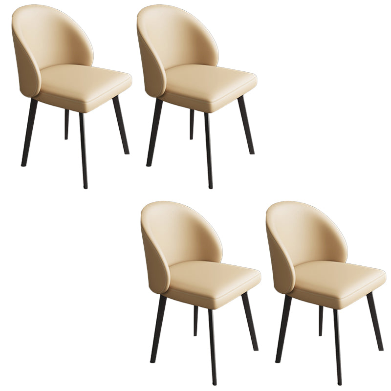 Industrial Style Side Chair Solid Back Metal Dining Room Chair for Kitchen