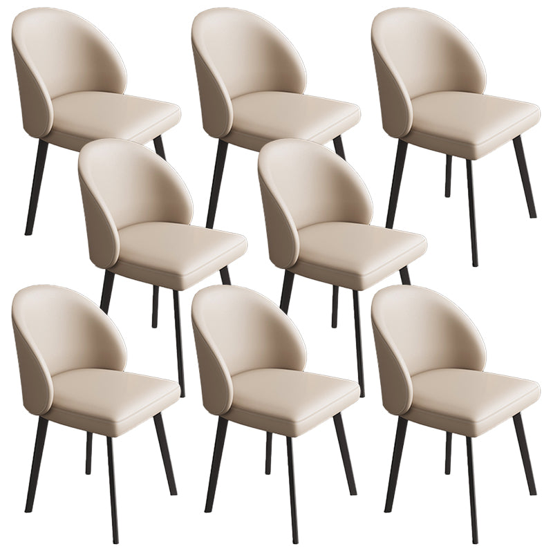 Industrial Style Side Chair Solid Back Metal Dining Room Chair for Kitchen