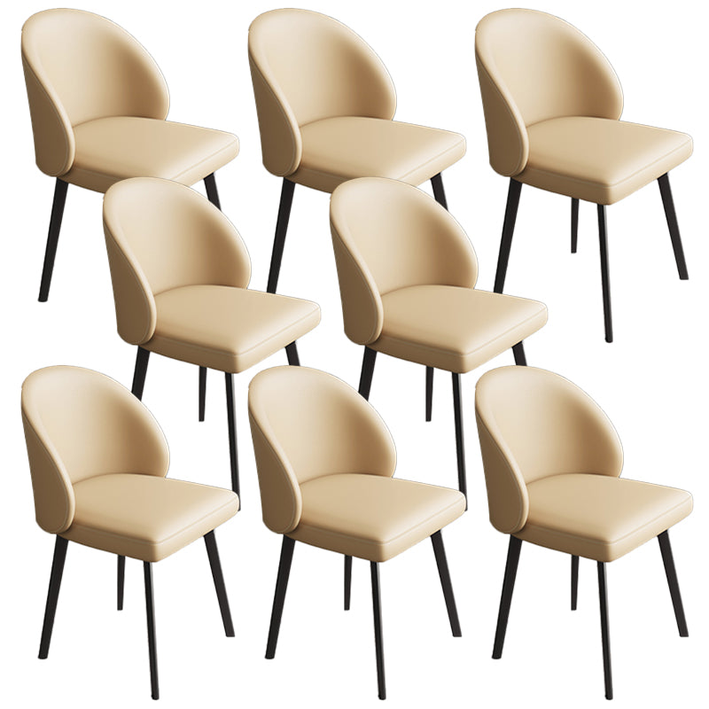 Industrial Style Side Chair Solid Back Metal Dining Room Chair for Kitchen