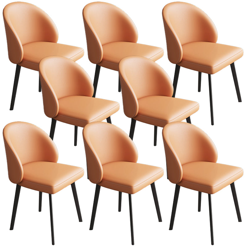 Industrial Style Side Chair Solid Back Metal Dining Room Chair for Kitchen