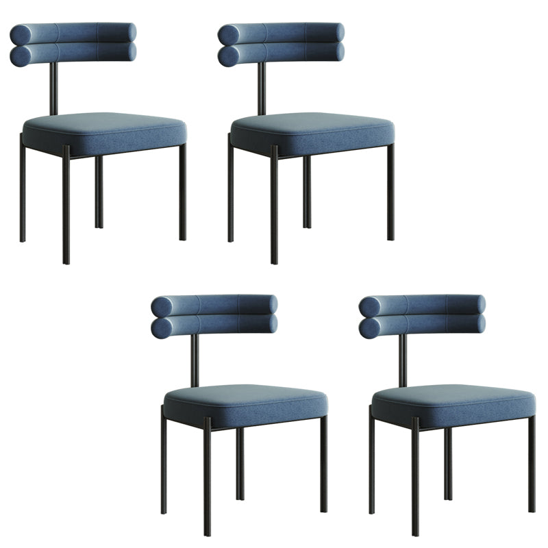 Industrial Style Side Chair Ladder Back Metal Dining Room Chair for Home