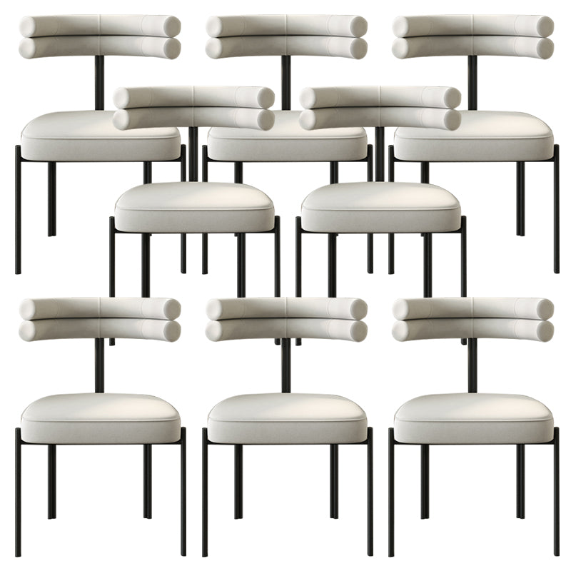 Industrial Style Side Chair Ladder Back Metal Dining Room Chair for Home