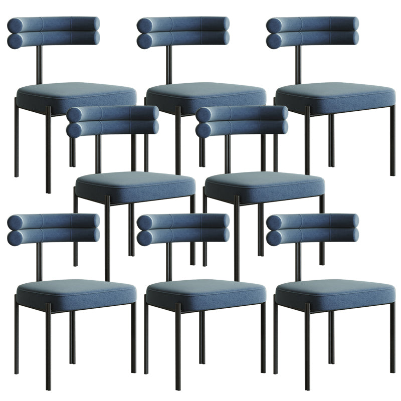 Industrial Style Side Chair Ladder Back Metal Dining Room Chair for Home