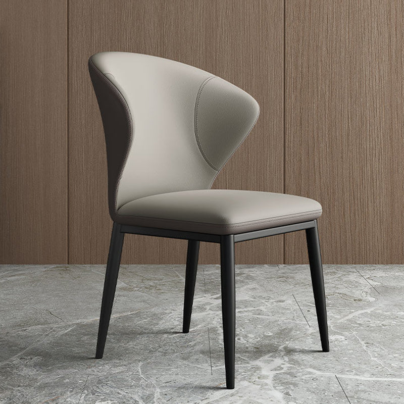 Industrial Style Side Chair Wingback Metal Dining Room Chair for Kitchen