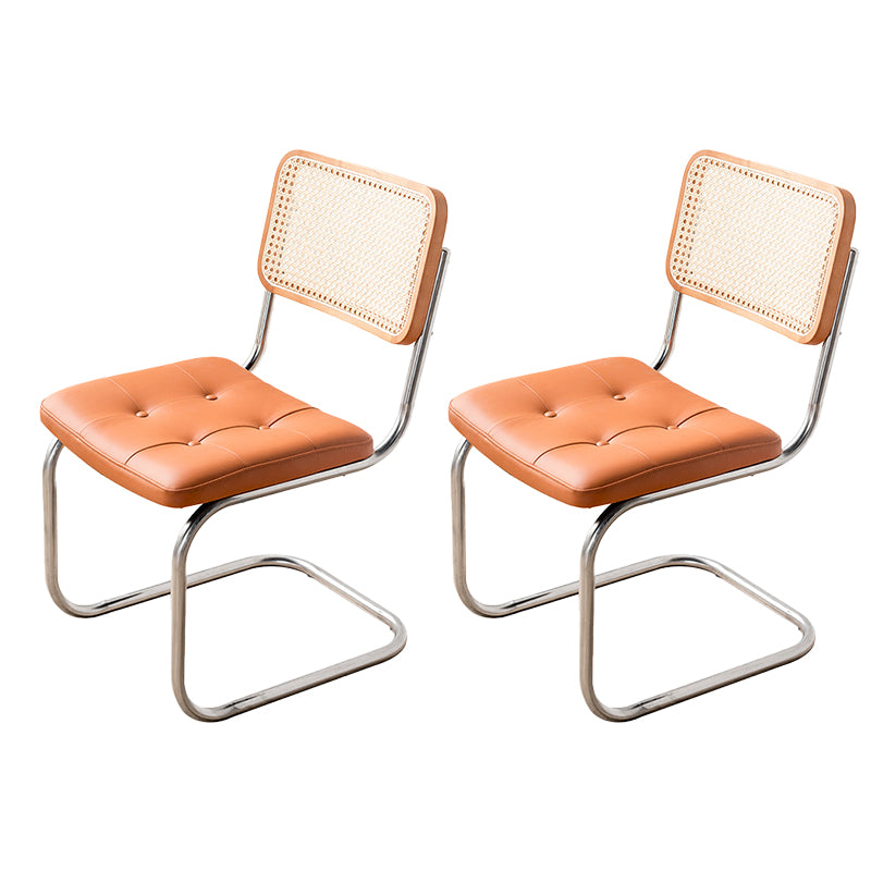 Modern Style Chair Metal Open Back Dining Room Chair for Kitchen