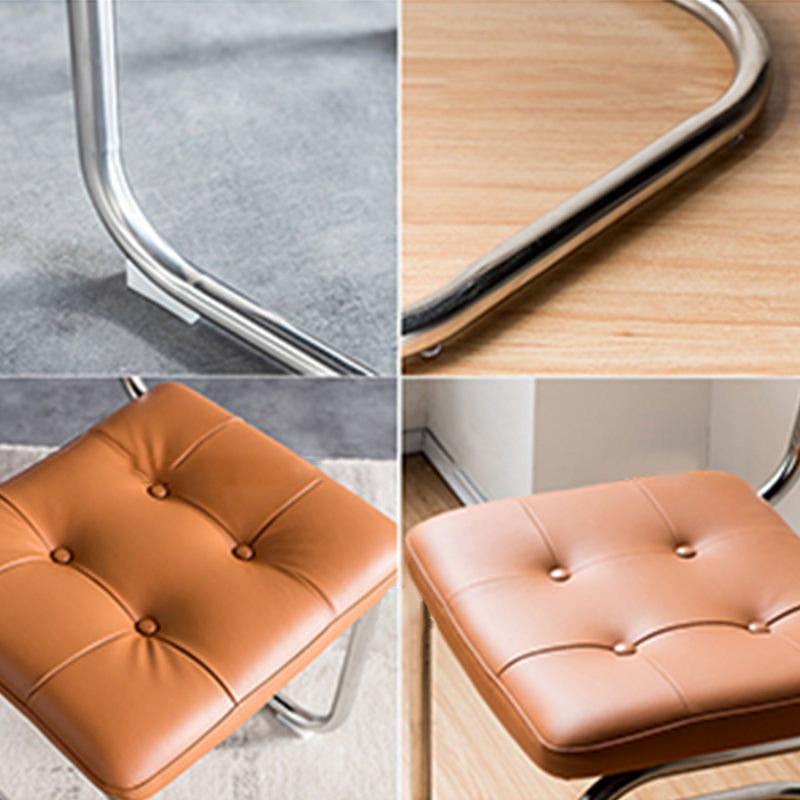 Modern Style Chair Metal Open Back Dining Room Chair for Kitchen