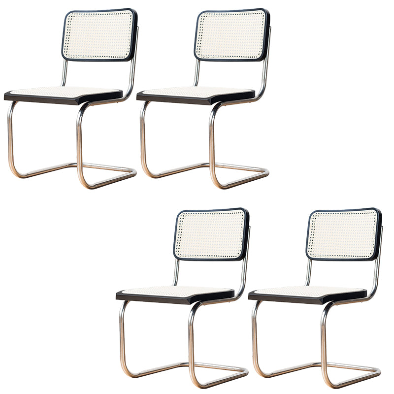 Modern Style Chair Metal Open Back Dining Room Chair for Kitchen