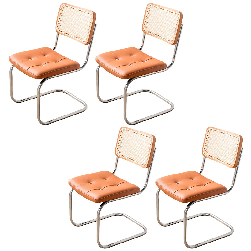 Modern Style Chair Metal Open Back Dining Room Chair for Kitchen