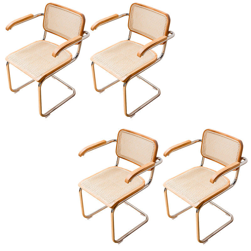 Modern Style Chair Metal Open Back Dining Room Chair for Kitchen