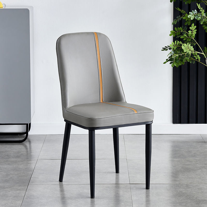 Faux Leather Dining Chairs Parsons Armless Dining Side Chair