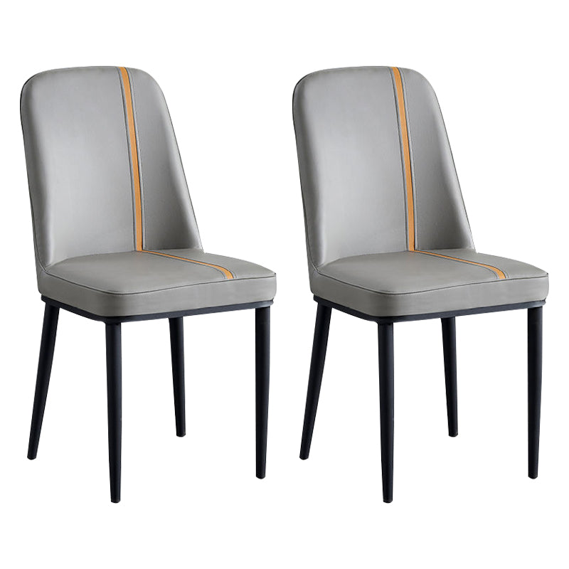 Faux Leather Dining Chairs Parsons Armless Dining Side Chair