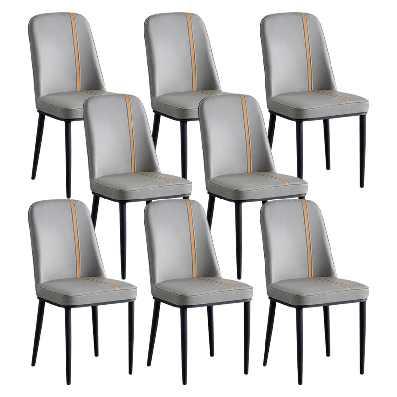 Faux Leather Dining Chairs Parsons Armless Dining Side Chair