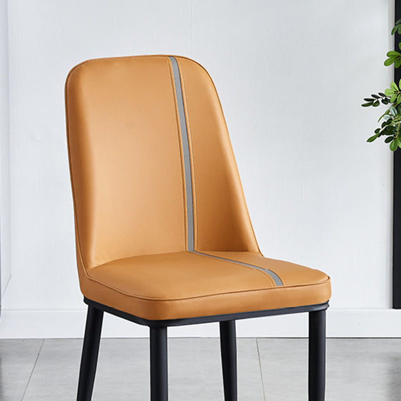 Faux Leather Dining Chairs Parsons Armless Dining Side Chair