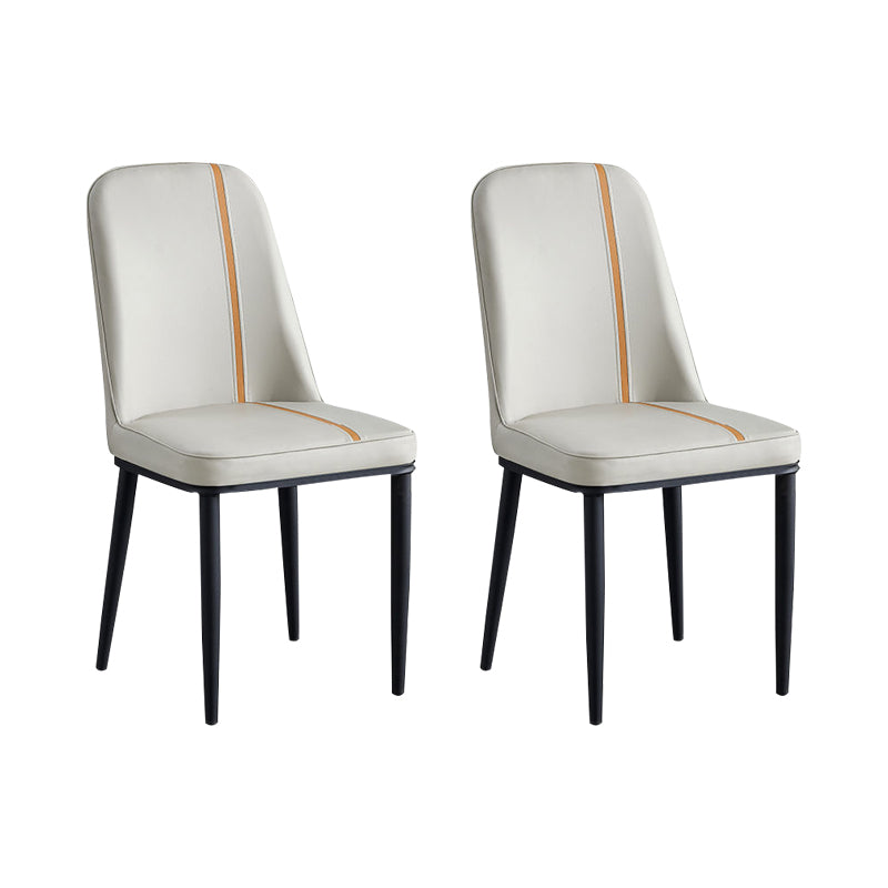 Faux Leather Dining Chairs Parsons Armless Dining Side Chair