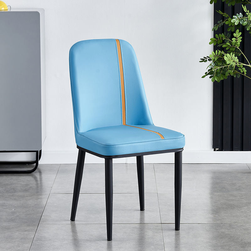 Faux Leather Dining Chairs Parsons Armless Dining Side Chair