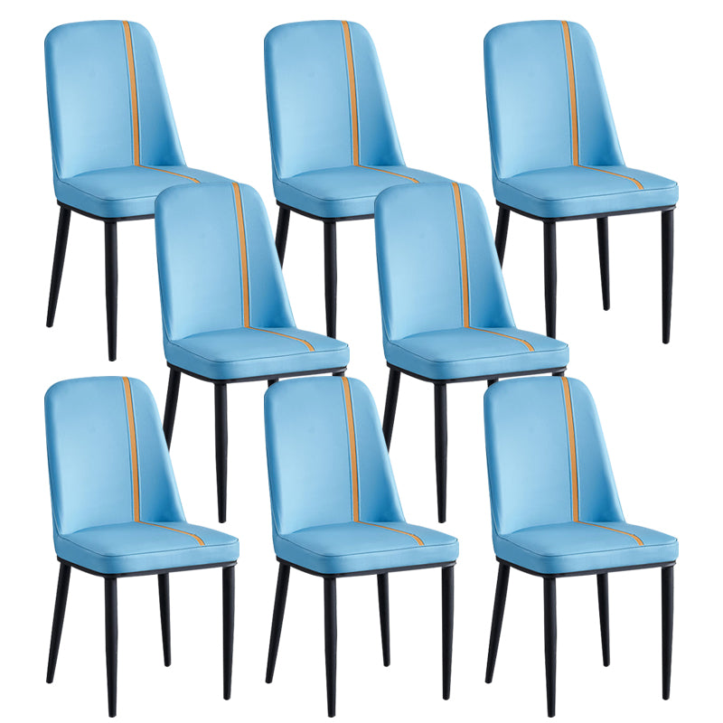 Faux Leather Dining Chairs Parsons Armless Dining Side Chair