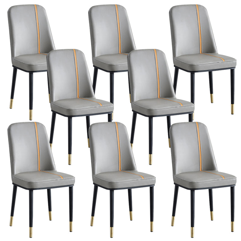 Faux Leather Dining Chairs Parsons Armless Dining Side Chair