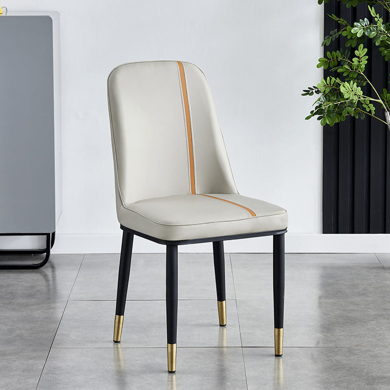 Faux Leather Dining Chairs Parsons Armless Dining Side Chair