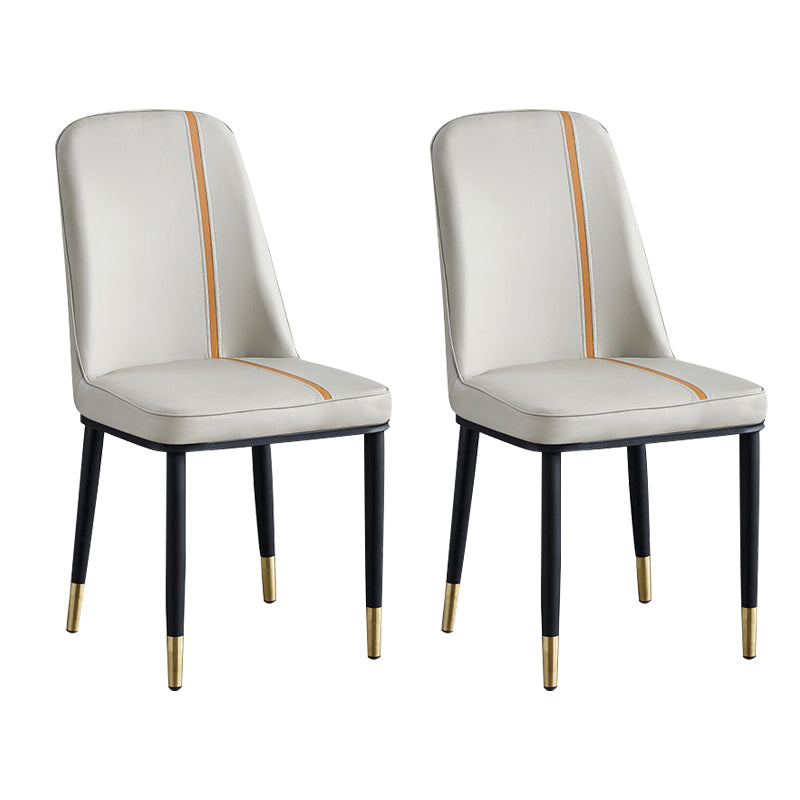 Faux Leather Dining Chairs Parsons Armless Dining Side Chair