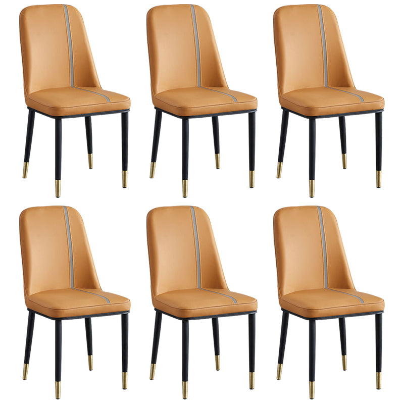 Faux Leather Dining Chairs Parsons Armless Dining Side Chair
